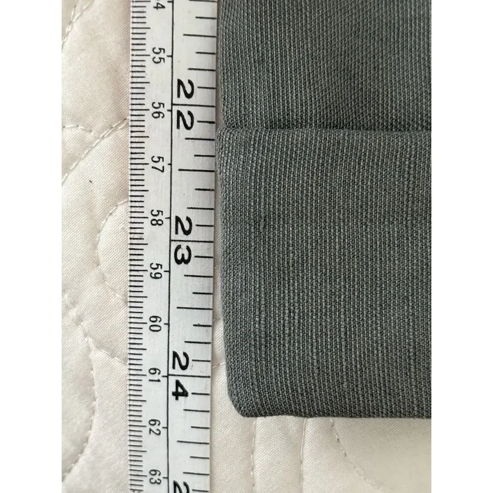 Aritzia Wilfred ALLANT‎ Women's Pants Sz 4 Green Cropped Tie Waist Linen Lyocell